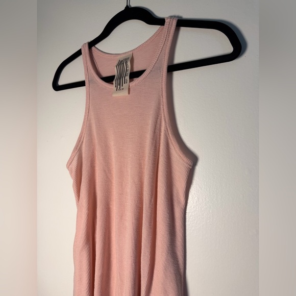 Free People Long Beach Ribbed Swing Tank Soft Pink Size XS - Oversized - Picture 4 of 8